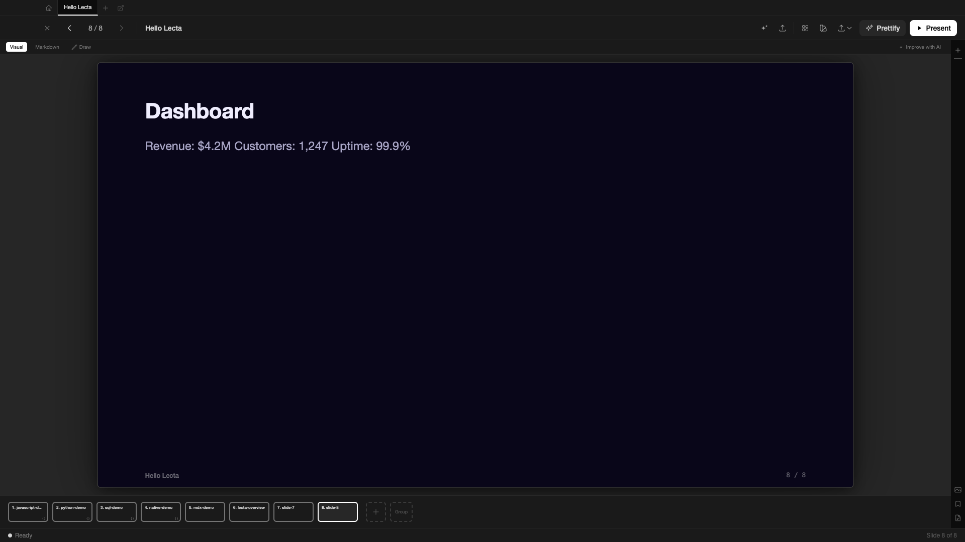 A simple markdown slide.